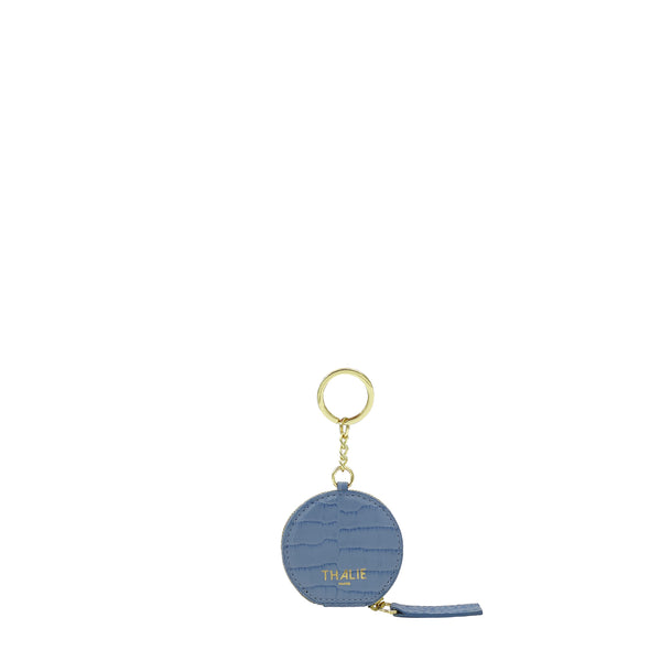 Louis Vuitton Navy Blue Monogram Denim Round Bag Charm and Key
